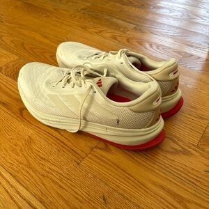 Adidas Men's Cream and Red Athletic Shoes